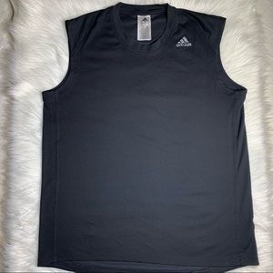 Adidas Mens Sleeveless Black Athletic Shirt Size Large